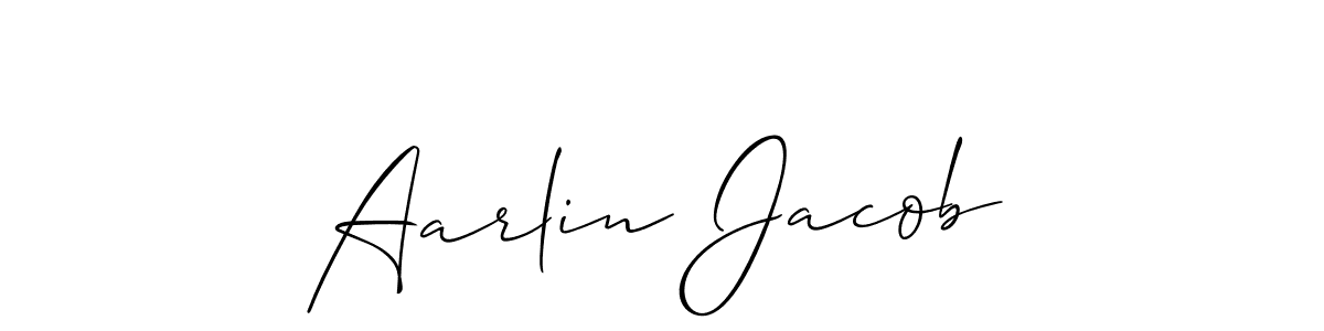 Create a beautiful signature design for name Aarlin Jacob. With this signature (Allison_Script) fonts, you can make a handwritten signature for free. Aarlin Jacob signature style 2 images and pictures png