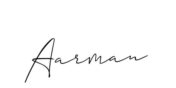 Aarman stylish signature style. Best Handwritten Sign (Allison_Script) for my name. Handwritten Signature Collection Ideas for my name Aarman. Aarman signature style 2 images and pictures png