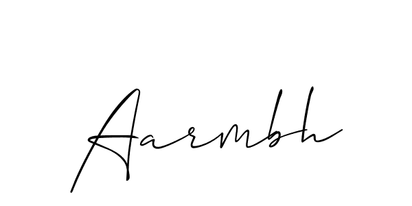 Make a beautiful signature design for name Aarmbh. With this signature (Allison_Script) style, you can create a handwritten signature for free. Aarmbh signature style 2 images and pictures png