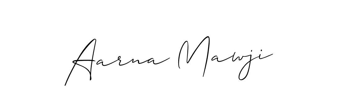 Also You can easily find your signature by using the search form. We will create Aarna Mawji name handwritten signature images for you free of cost using Allison_Script sign style. Aarna Mawji signature style 2 images and pictures png