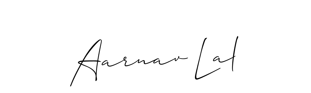 Also we have Aarnav Lal name is the best signature style. Create professional handwritten signature collection using Allison_Script autograph style. Aarnav Lal signature style 2 images and pictures png