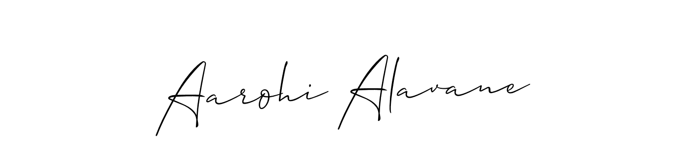 Make a short Aarohi Alavane signature style. Manage your documents anywhere anytime using Allison_Script. Create and add eSignatures, submit forms, share and send files easily. Aarohi Alavane signature style 2 images and pictures png