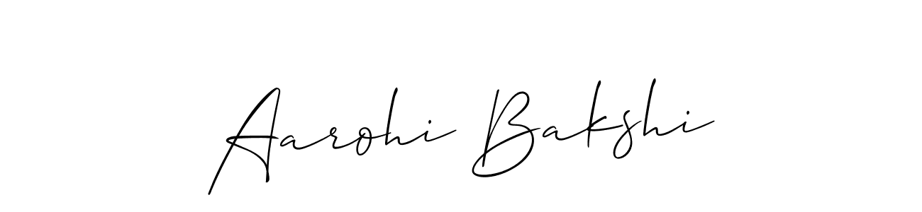 Also You can easily find your signature by using the search form. We will create Aarohi Bakshi name handwritten signature images for you free of cost using Allison_Script sign style. Aarohi Bakshi signature style 2 images and pictures png