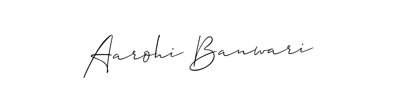 Make a beautiful signature design for name Aarohi Banwari. Use this online signature maker to create a handwritten signature for free. Aarohi Banwari signature style 2 images and pictures png