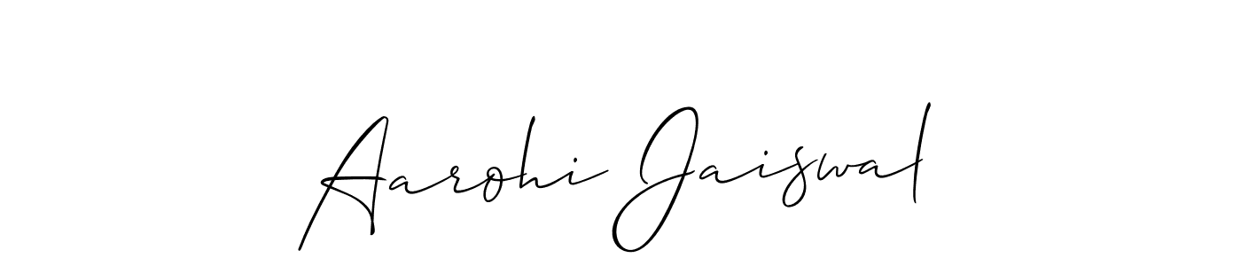 Make a short Aarohi Jaiswal signature style. Manage your documents anywhere anytime using Allison_Script. Create and add eSignatures, submit forms, share and send files easily. Aarohi Jaiswal signature style 2 images and pictures png