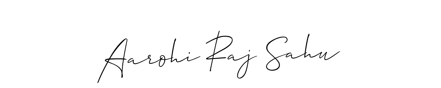 Also we have Aarohi Raj Sahu name is the best signature style. Create professional handwritten signature collection using Allison_Script autograph style. Aarohi Raj Sahu signature style 2 images and pictures png