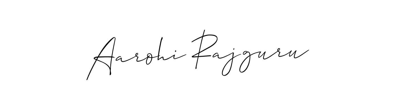 Design your own signature with our free online signature maker. With this signature software, you can create a handwritten (Allison_Script) signature for name Aarohi Rajguru. Aarohi Rajguru signature style 2 images and pictures png