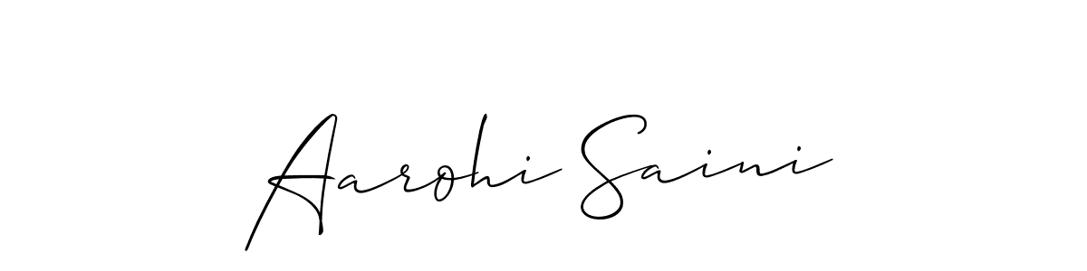 Also we have Aarohi Saini name is the best signature style. Create professional handwritten signature collection using Allison_Script autograph style. Aarohi Saini signature style 2 images and pictures png