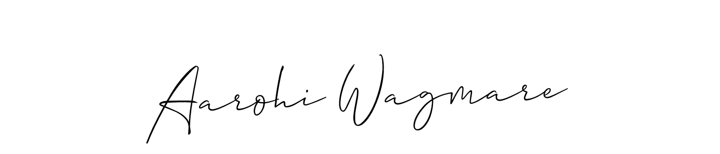 if you are searching for the best signature style for your name Aarohi Wagmare. so please give up your signature search. here we have designed multiple signature styles  using Allison_Script. Aarohi Wagmare signature style 2 images and pictures png