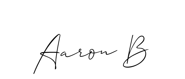 How to make Aaron B name signature. Use Allison_Script style for creating short signs online. This is the latest handwritten sign. Aaron B signature style 2 images and pictures png