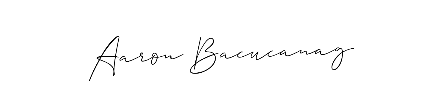 Best and Professional Signature Style for Aaron Bacucanag. Allison_Script Best Signature Style Collection. Aaron Bacucanag signature style 2 images and pictures png