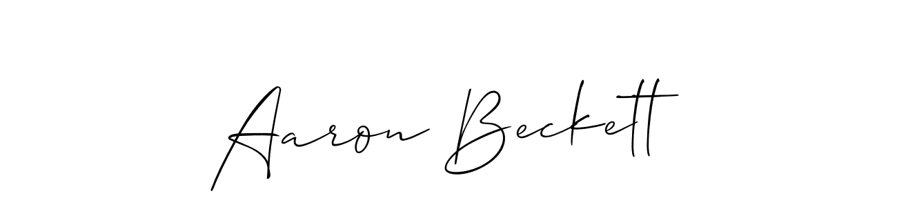 The best way (Allison_Script) to make a short signature is to pick only two or three words in your name. The name Aaron Beckett include a total of six letters. For converting this name. Aaron Beckett signature style 2 images and pictures png