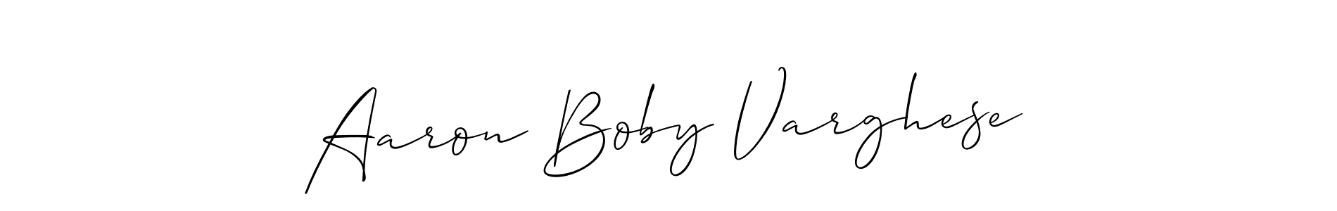 How to Draw Aaron Boby Varghese signature style? Allison_Script is a latest design signature styles for name Aaron Boby Varghese. Aaron Boby Varghese signature style 2 images and pictures png