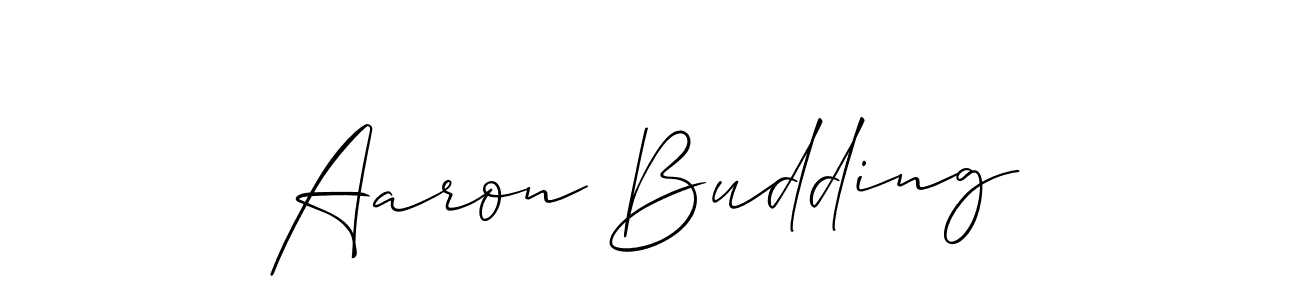 You should practise on your own different ways (Allison_Script) to write your name (Aaron Budding) in signature. don't let someone else do it for you. Aaron Budding signature style 2 images and pictures png