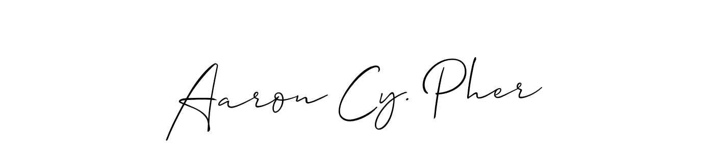 if you are searching for the best signature style for your name Aaron Cy. Pher. so please give up your signature search. here we have designed multiple signature styles  using Allison_Script. Aaron Cy. Pher signature style 2 images and pictures png