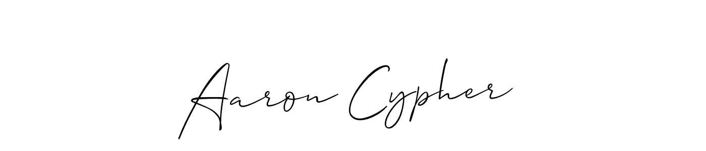 The best way (Allison_Script) to make a short signature is to pick only two or three words in your name. The name Aaron Cypher ^ include a total of six letters. For converting this name. Aaron Cypher ^ signature style 2 images and pictures png