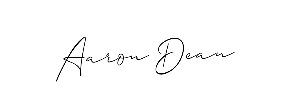 Make a beautiful signature design for name Aaron Dean. With this signature (Allison_Script) style, you can create a handwritten signature for free. Aaron Dean signature style 2 images and pictures png