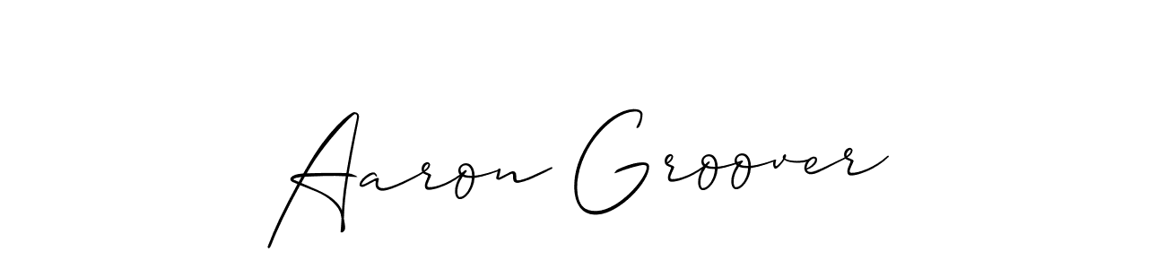 Design your own signature with our free online signature maker. With this signature software, you can create a handwritten (Allison_Script) signature for name Aaron Groover. Aaron Groover signature style 2 images and pictures png