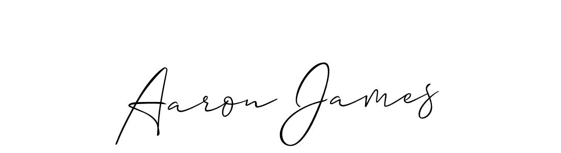 How to make Aaron James signature? Allison_Script is a professional autograph style. Create handwritten signature for Aaron James name. Aaron James signature style 2 images and pictures png