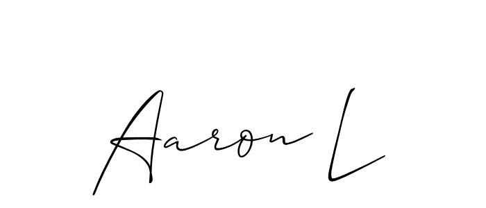 Best and Professional Signature Style for Aaron L. Allison_Script Best Signature Style Collection. Aaron L signature style 2 images and pictures png