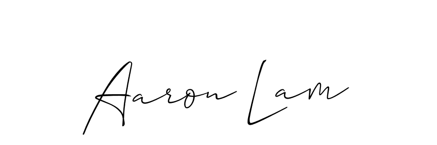 How to make Aaron Lam name signature. Use Allison_Script style for creating short signs online. This is the latest handwritten sign. Aaron Lam signature style 2 images and pictures png