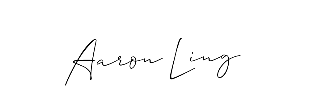 Use a signature maker to create a handwritten signature online. With this signature software, you can design (Allison_Script) your own signature for name Aaron Ling. Aaron Ling signature style 2 images and pictures png