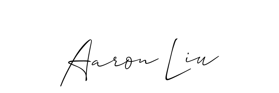 Check out images of Autograph of Aaron Liu name. Actor Aaron Liu Signature Style. Allison_Script is a professional sign style online. Aaron Liu signature style 2 images and pictures png