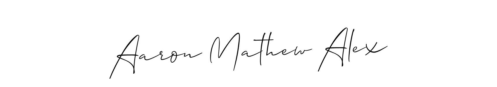 Make a beautiful signature design for name Aaron Mathew Alex. Use this online signature maker to create a handwritten signature for free. Aaron Mathew Alex signature style 2 images and pictures png