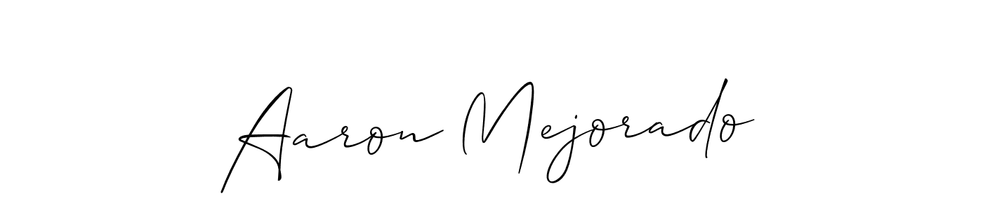 The best way (Allison_Script) to make a short signature is to pick only two or three words in your name. The name Aaron Mejorado include a total of six letters. For converting this name. Aaron Mejorado signature style 2 images and pictures png