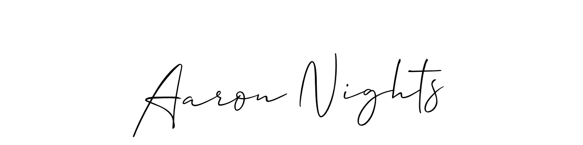 Best and Professional Signature Style for Aaron Nights. Allison_Script Best Signature Style Collection. Aaron Nights signature style 2 images and pictures png