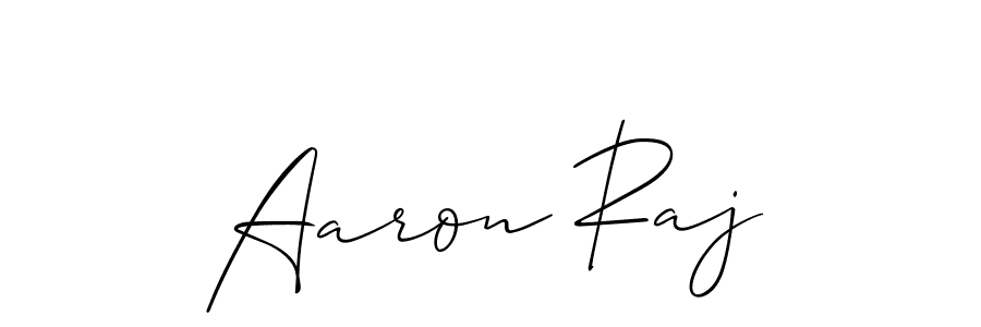 Allison_Script is a professional signature style that is perfect for those who want to add a touch of class to their signature. It is also a great choice for those who want to make their signature more unique. Get Aaron Raj name to fancy signature for free. Aaron Raj signature style 2 images and pictures png
