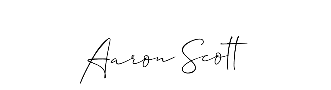 Make a short Aaron Scott signature style. Manage your documents anywhere anytime using Allison_Script. Create and add eSignatures, submit forms, share and send files easily. Aaron Scott signature style 2 images and pictures png