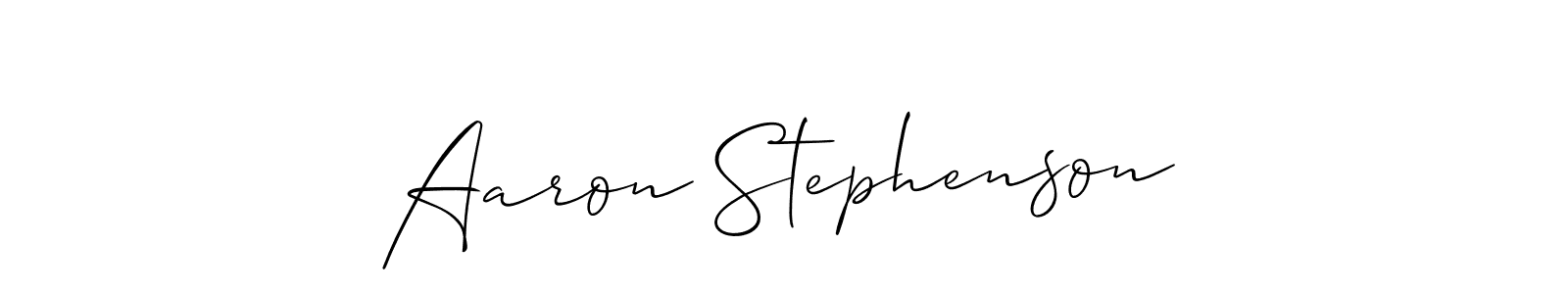 Make a short Aaron Stephenson signature style. Manage your documents anywhere anytime using Allison_Script. Create and add eSignatures, submit forms, share and send files easily. Aaron Stephenson signature style 2 images and pictures png