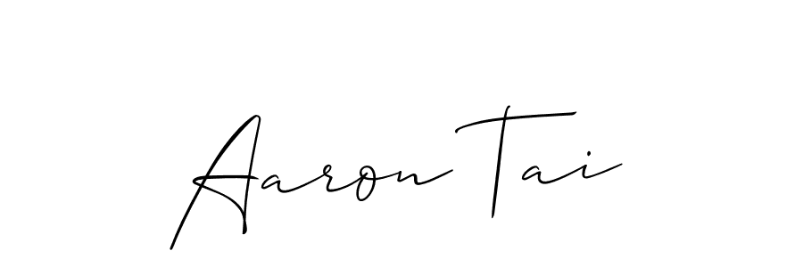 How to make Aaron Tai signature? Allison_Script is a professional autograph style. Create handwritten signature for Aaron Tai name. Aaron Tai signature style 2 images and pictures png