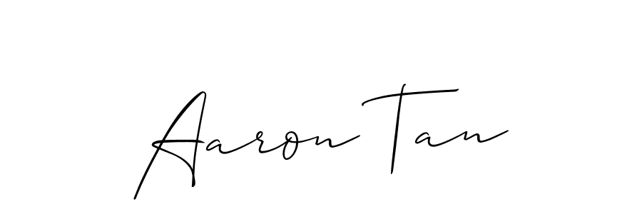 Create a beautiful signature design for name Aaron Tan. With this signature (Allison_Script) fonts, you can make a handwritten signature for free. Aaron Tan signature style 2 images and pictures png