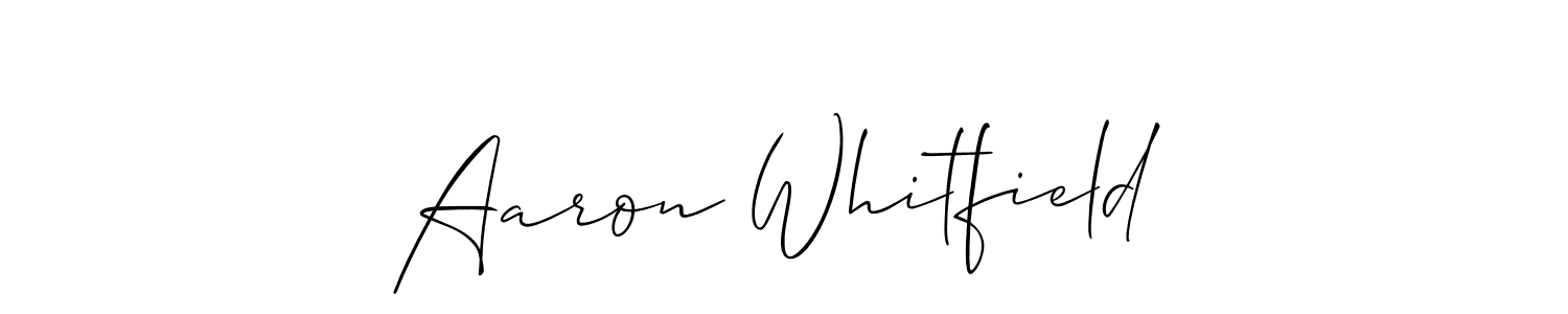 Create a beautiful signature design for name Aaron Whitfield. With this signature (Allison_Script) fonts, you can make a handwritten signature for free. Aaron Whitfield signature style 2 images and pictures png