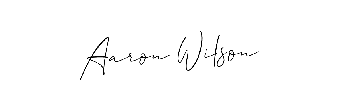 Aaron Wilson stylish signature style. Best Handwritten Sign (Allison_Script) for my name. Handwritten Signature Collection Ideas for my name Aaron Wilson. Aaron Wilson signature style 2 images and pictures png