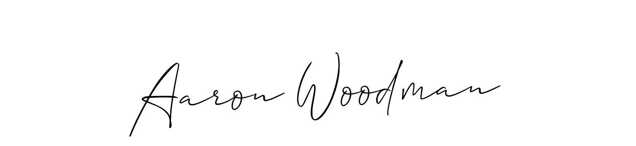 Also we have Aaron Woodman name is the best signature style. Create professional handwritten signature collection using Allison_Script autograph style. Aaron Woodman signature style 2 images and pictures png