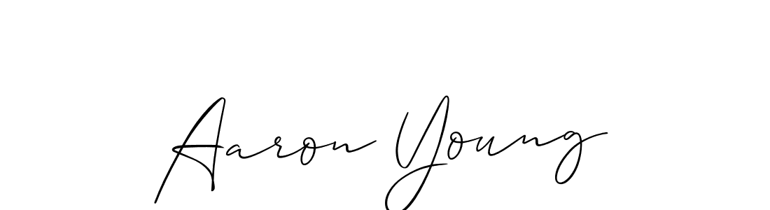 You should practise on your own different ways (Allison_Script) to write your name (Aaron Young) in signature. don't let someone else do it for you. Aaron Young signature style 2 images and pictures png