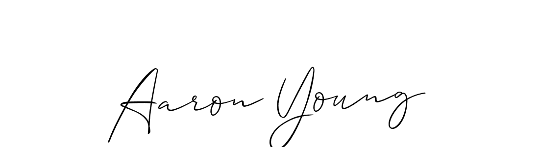 Use a signature maker to create a handwritten signature online. With this signature software, you can design (Allison_Script) your own signature for name Aaron Young. Aaron Young signature style 2 images and pictures png