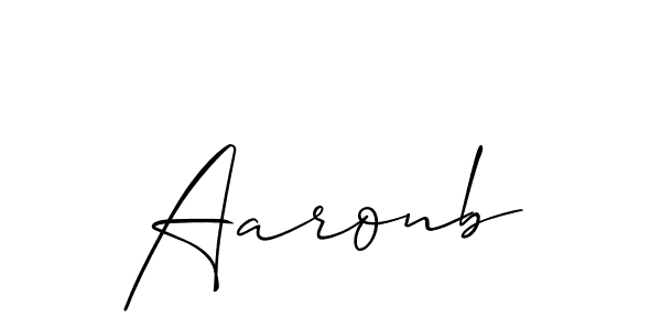 The best way (Allison_Script) to make a short signature is to pick only two or three words in your name. The name Aaronb include a total of six letters. For converting this name. Aaronb signature style 2 images and pictures png