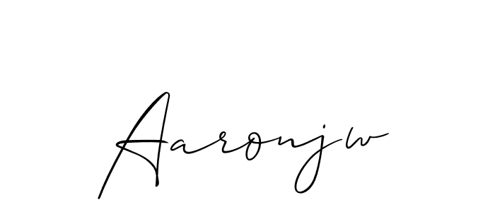 Aaronjw stylish signature style. Best Handwritten Sign (Allison_Script) for my name. Handwritten Signature Collection Ideas for my name Aaronjw. Aaronjw signature style 2 images and pictures png