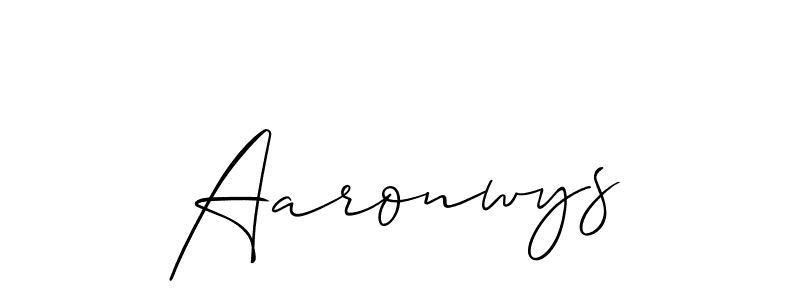 Make a short Aaronwys signature style. Manage your documents anywhere anytime using Allison_Script. Create and add eSignatures, submit forms, share and send files easily. Aaronwys signature style 2 images and pictures png