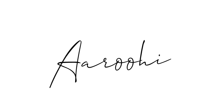 The best way (Allison_Script) to make a short signature is to pick only two or three words in your name. The name Aaroohi include a total of six letters. For converting this name. Aaroohi signature style 2 images and pictures png