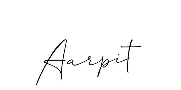 Create a beautiful signature design for name Aarpit. With this signature (Allison_Script) fonts, you can make a handwritten signature for free. Aarpit signature style 2 images and pictures png