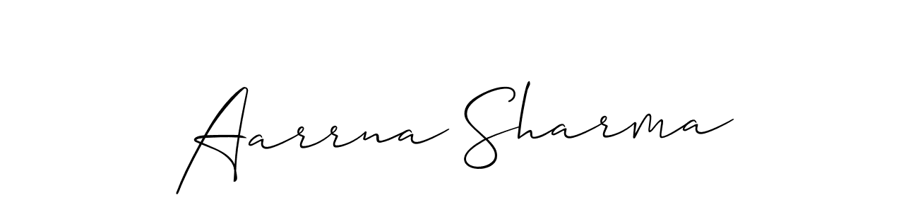 Create a beautiful signature design for name Aarrna Sharma. With this signature (Allison_Script) fonts, you can make a handwritten signature for free. Aarrna Sharma signature style 2 images and pictures png