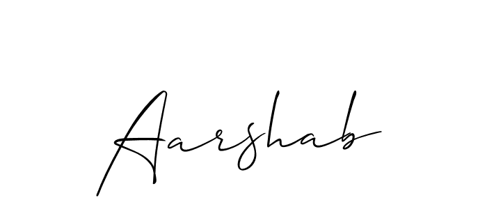 It looks lik you need a new signature style for name Aarshab. Design unique handwritten (Allison_Script) signature with our free signature maker in just a few clicks. Aarshab signature style 2 images and pictures png