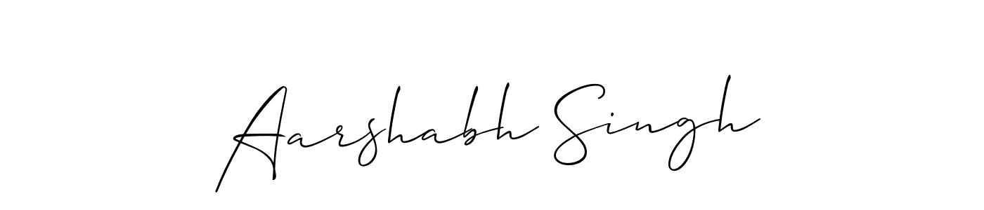 Allison_Script is a professional signature style that is perfect for those who want to add a touch of class to their signature. It is also a great choice for those who want to make their signature more unique. Get Aarshabh Singh name to fancy signature for free. Aarshabh Singh signature style 2 images and pictures png