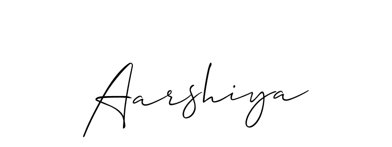 The best way (Allison_Script) to make a short signature is to pick only two or three words in your name. The name Aarshiya include a total of six letters. For converting this name. Aarshiya signature style 2 images and pictures png