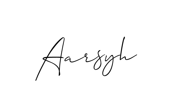 Similarly Allison_Script is the best handwritten signature design. Signature creator online .You can use it as an online autograph creator for name Aarsyh. Aarsyh signature style 2 images and pictures png